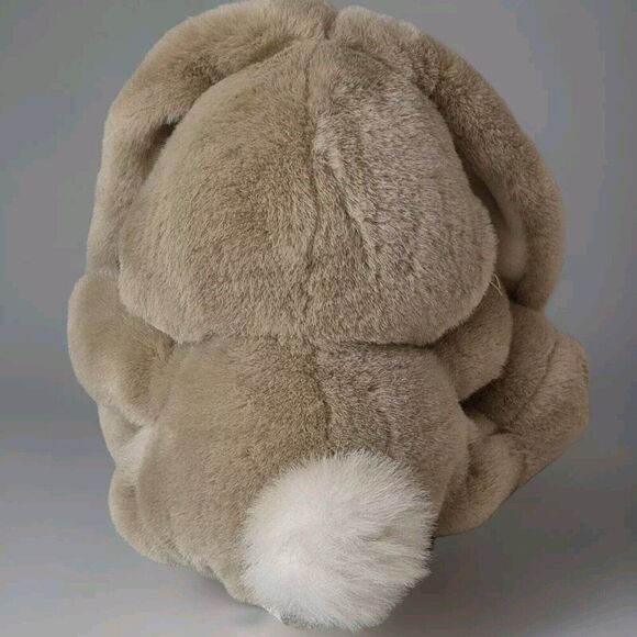 14" vintage Korea Yangjee GRAY TAN WHITE BUNNY RABBIT plush stuffed - Picture 3 of 9